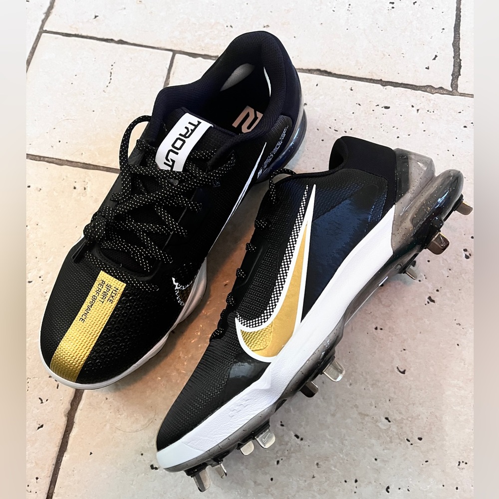 Nike Baseball Air Zoom Trout 7 Low Elite Black / Gold sz 12